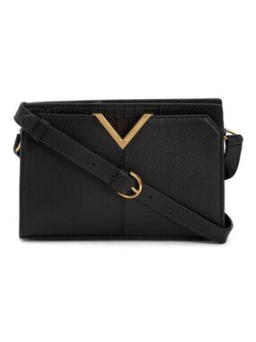 VINCE CAMUTO Leather Tasha Crossbody With Faux Crocodile Trim